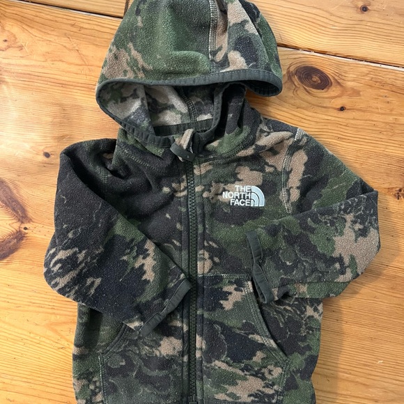 North Face fleece zip up hood jacket - Picture 1 of 3